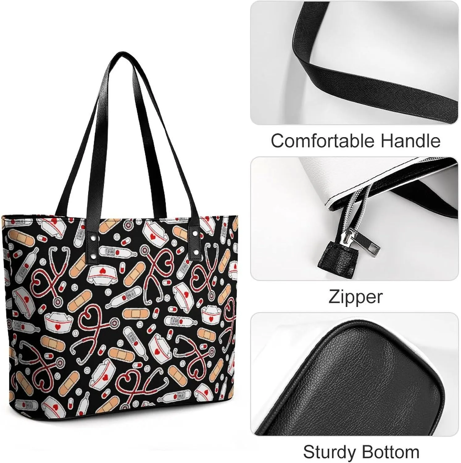 Paisley Purple Floral A Leather Handbag with Large Capacity And Portability