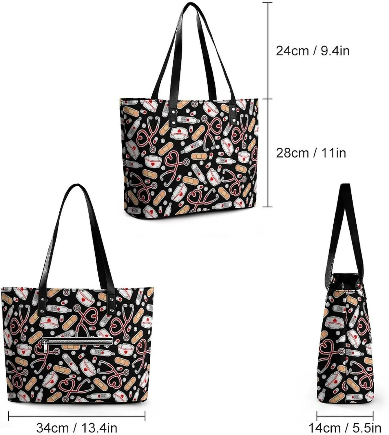 Paisley Purple Floral A Leather Handbag with Large Capacity And Portability