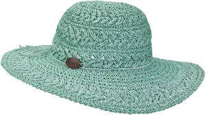 Panama Jack Women's Crocheted Toyo Sun Hat with Sizing Tie, 4" Big Brim