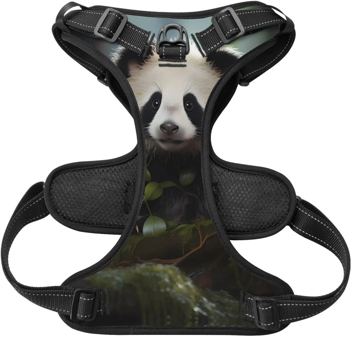 Panda Cubs in The Forest Small Printed pet Traction Vest for Pets to wear When Walking The Dog or Climbing Mountains