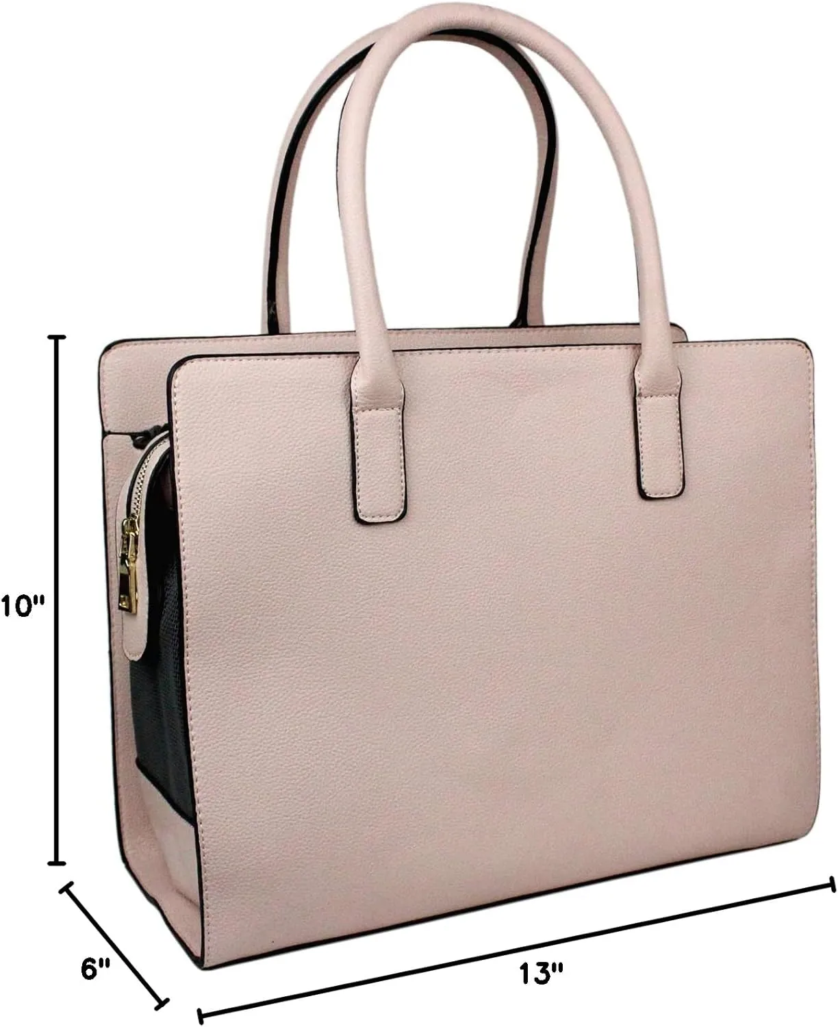Parisian Pet Dog Purse – Beige Breathable Pets Purse - Fashion Pet Carrier Purse - Faux Leather Purse for Dog Carrying Small and Medium Dogs - Dog Purse Carrier - Adorable Puppy Carrier Handbag