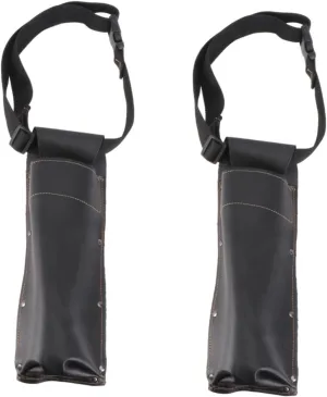 PartyKindom 2 Pcs Welding Rod Holder Pouch Leather Bag High-capacity Design for Welding Rods