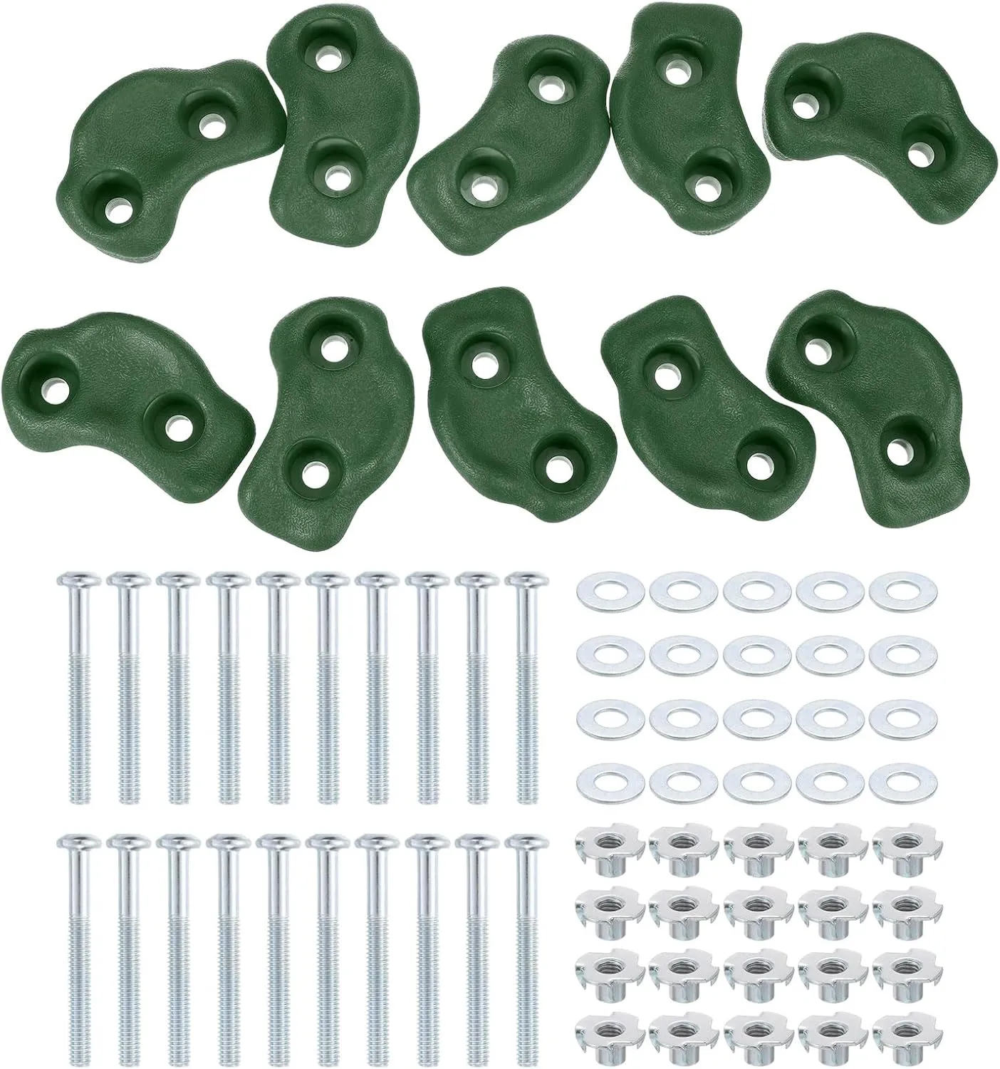 PATIKIL Rock Climbing Holds, Small Climbing Rock Wall Grips Play Set Climber Attachments with Double Hole for Accessory Indoor Outdoor Tree Training