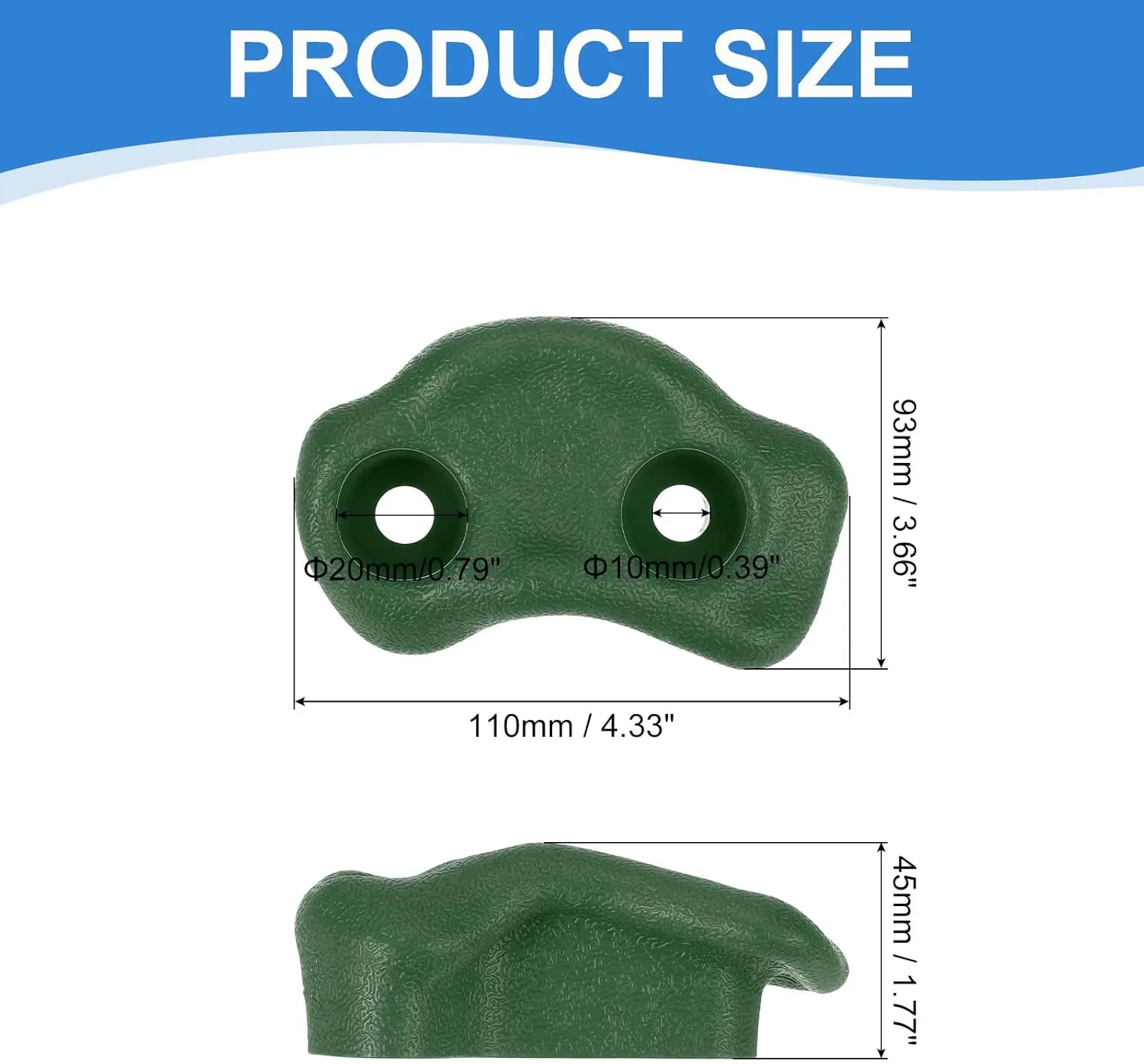 PATIKIL Rock Climbing Holds, Small Climbing Rock Wall Grips Play Set Climber Attachments with Double Hole for Accessory Indoor Outdoor Tree Training