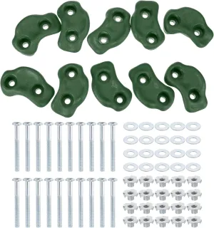 PATIKIL Rock Climbing Holds, Small Climbing Rock Wall Grips Play Set Climber Attachments with Double Hole for Accessory Indoor Outdoor Tree Training