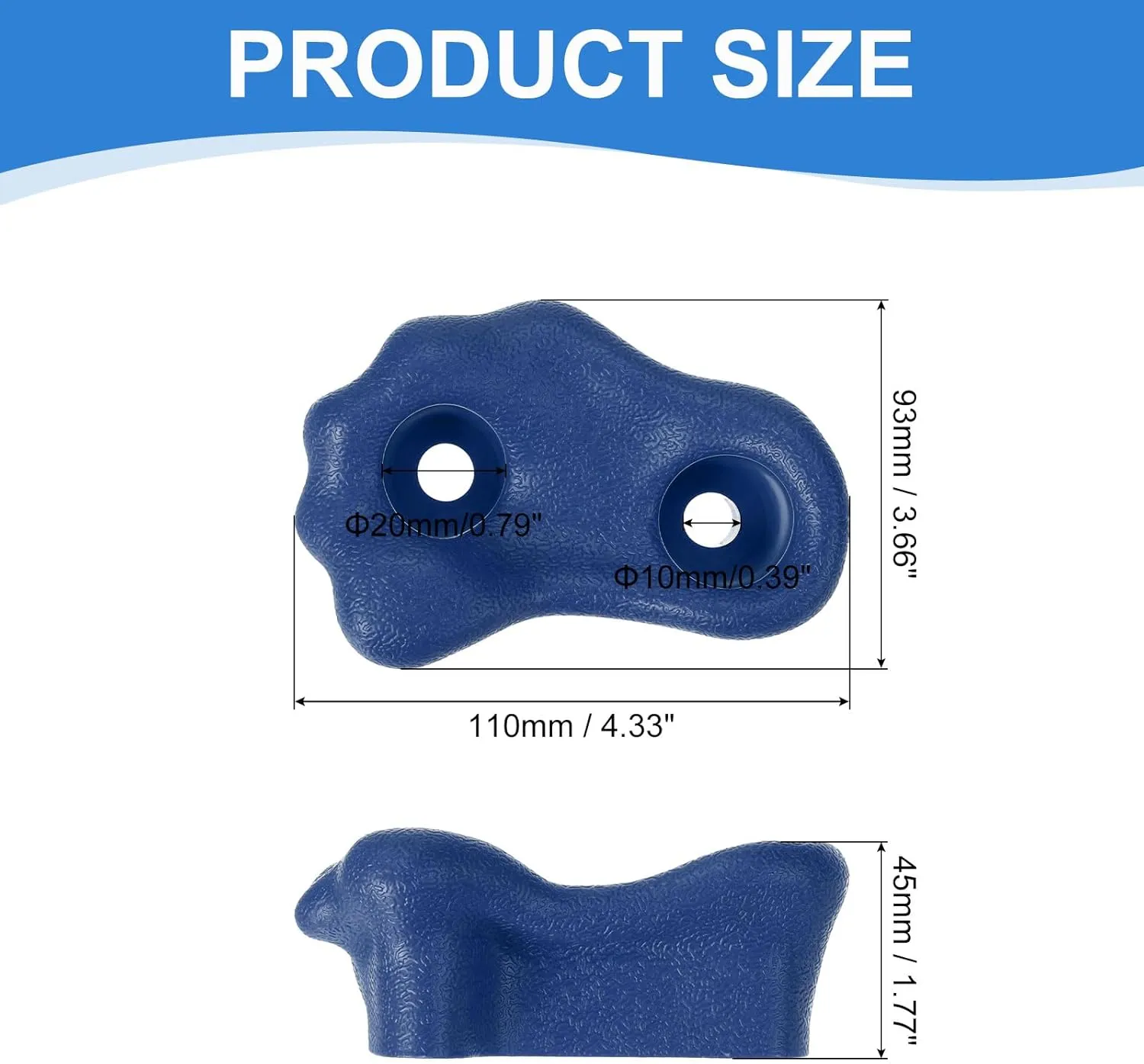 PATIKIL Rock Climbing Holds, Small Climbing Rock Wall Grips with Double Hole for Outdoor Indoor Tree Training Playground Accessory