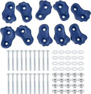 PATIKIL Rock Climbing Holds, Small Climbing Rock Wall Grips with Double Hole for Outdoor Indoor Tree Training Playground Accessory