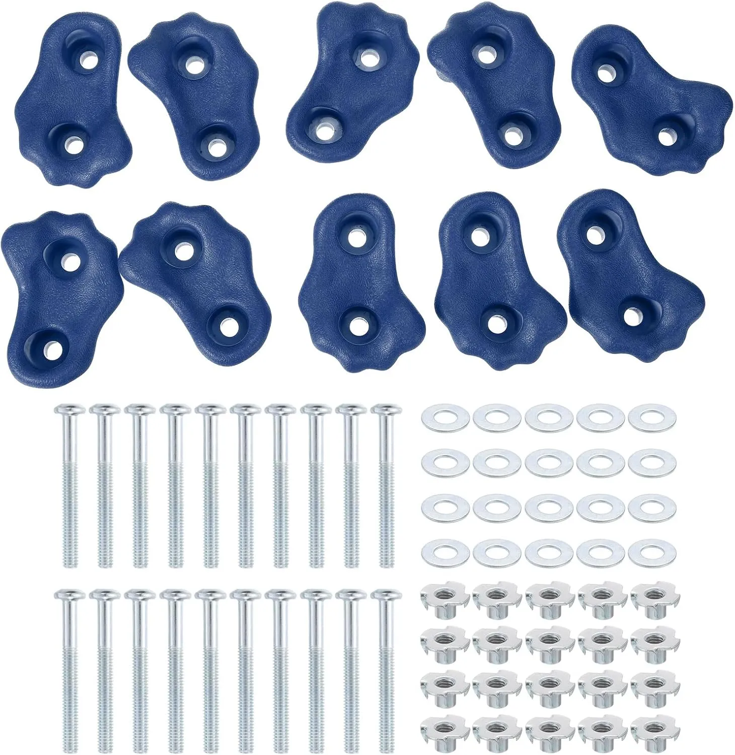 PATIKIL Rock Climbing Holds, Small Climbing Rock Wall Grips with Double Hole for Outdoor Indoor Tree Training Playground Accessory