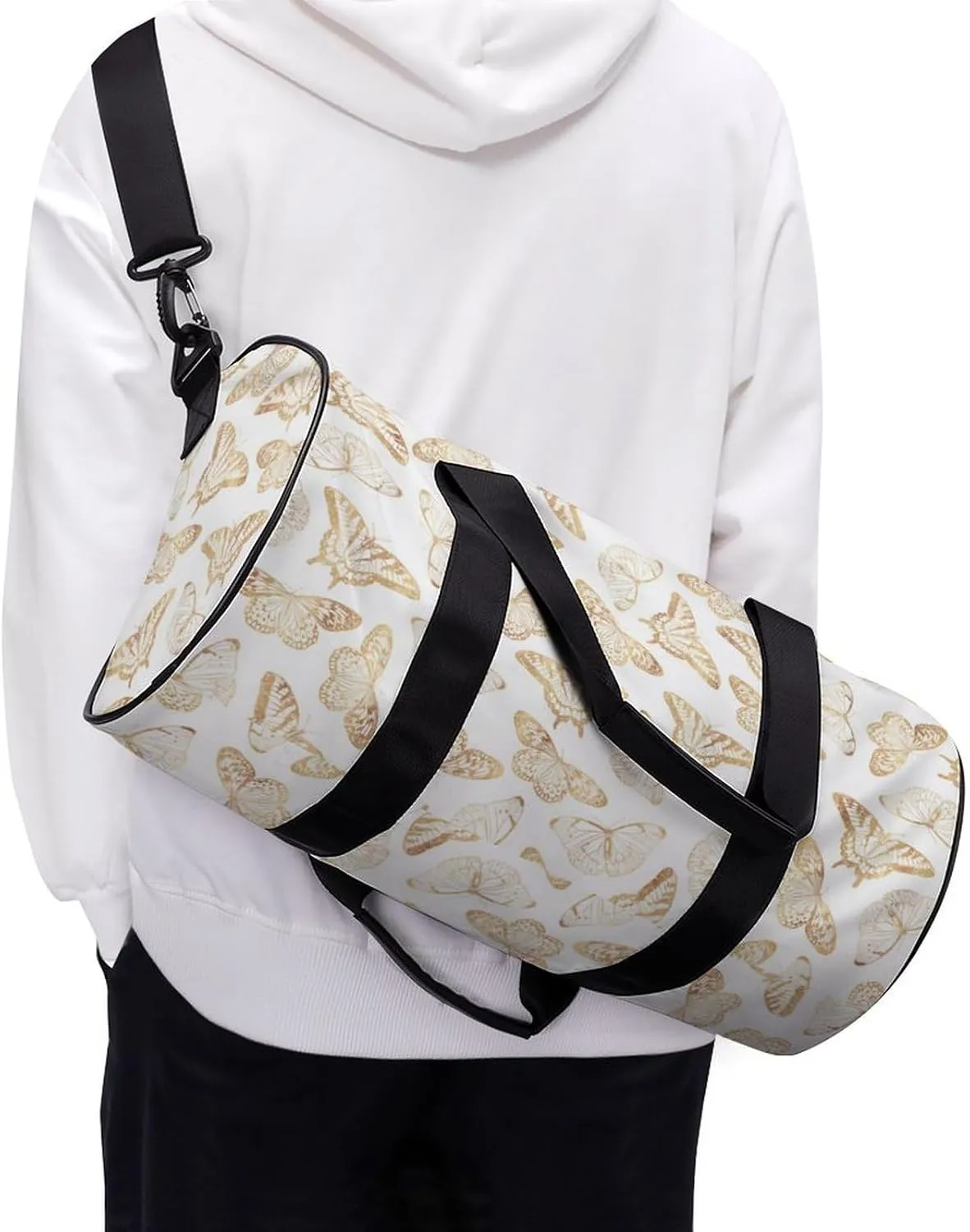 Penguin Bird Large Capacity Cylindrical Fitness Bag Unisex