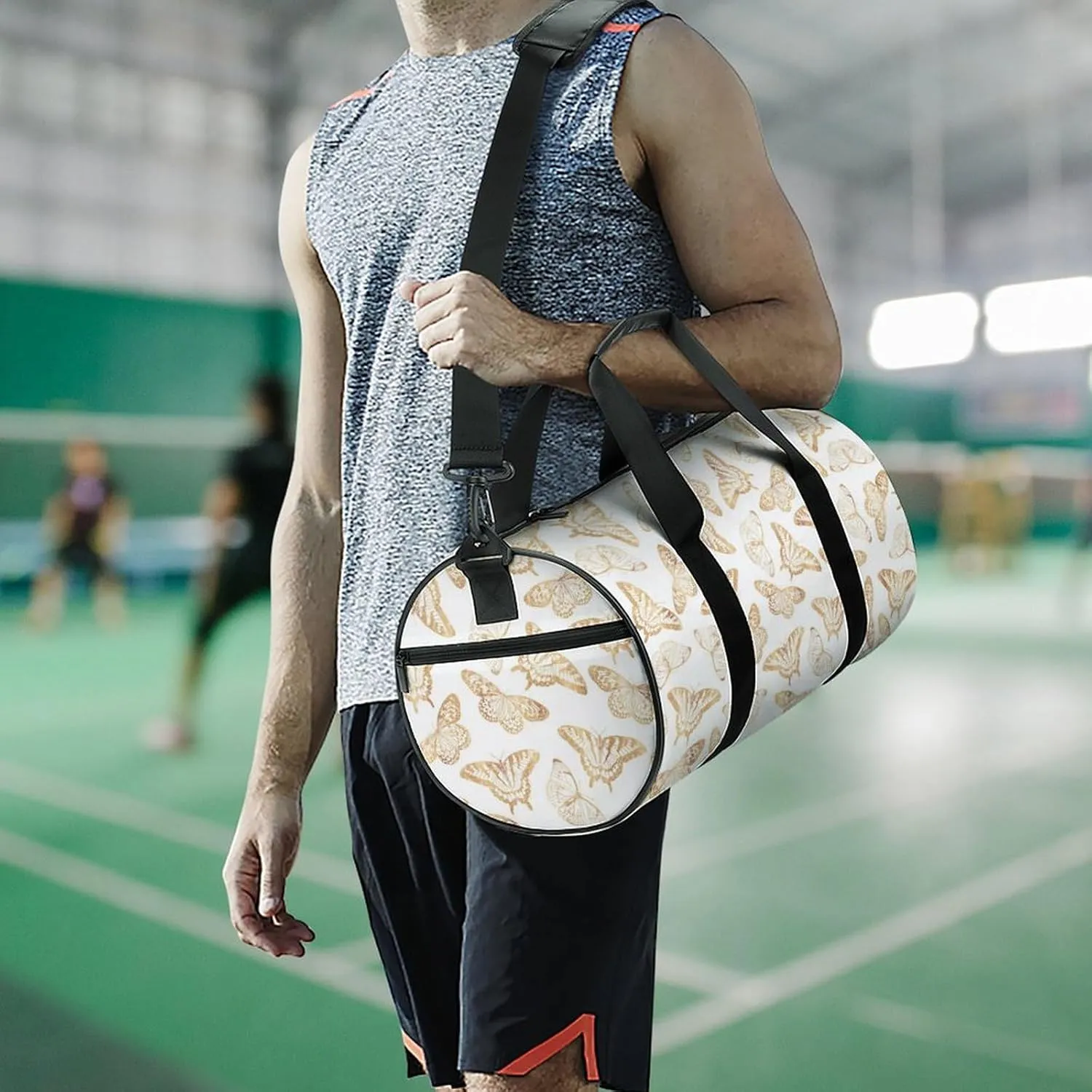 Penguin Bird Large Capacity Cylindrical Fitness Bag Unisex