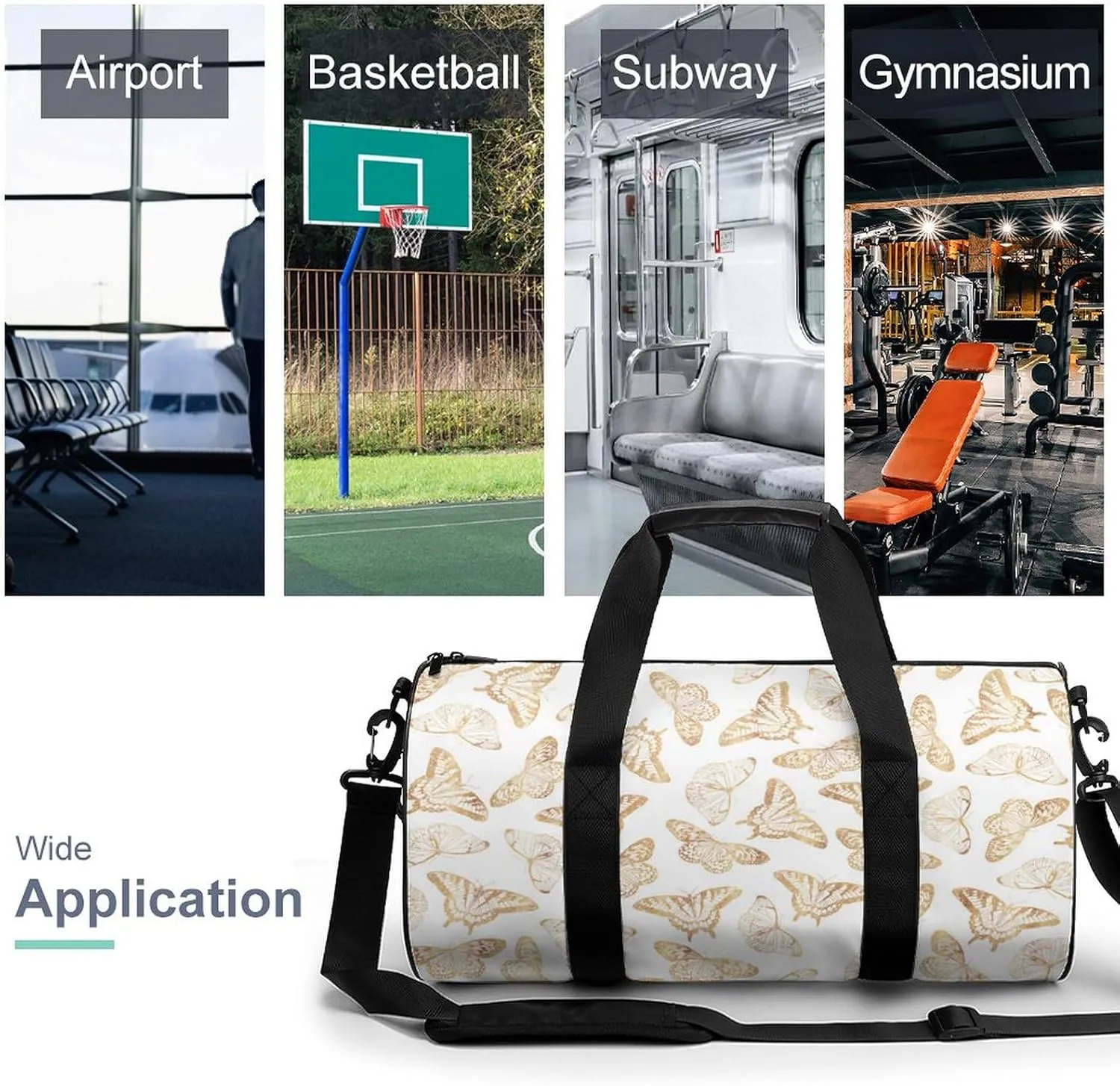 Penguin Bird Large Capacity Cylindrical Fitness Bag Unisex