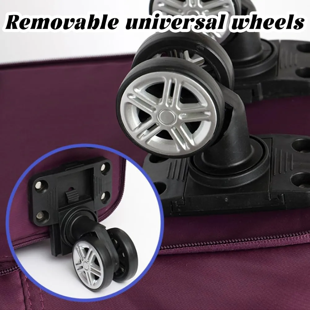 Pepepo Travel Bag with Wheels, 2025 New Large Capacity Travel Bag - Universal Wheel Removable for Travel & Business Trip, Expandable Foldable Rolling Duffle Bags with Wheels for Women & Men (A-Red)