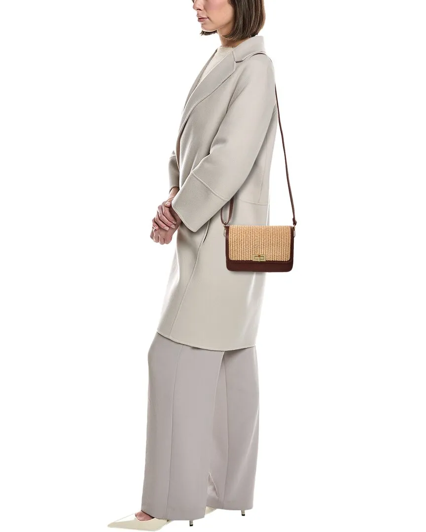 Persaman New York Eva Straw & Leather Crossbody