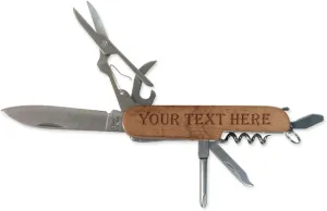 Personalized Custom Multi-tool Gift Sissors Cork Screw Bottle Opener Pocket Knife, Engraved Names, Groomsmen Gift, Gift For Him Her Boys Girls Husband Wife Men or Women