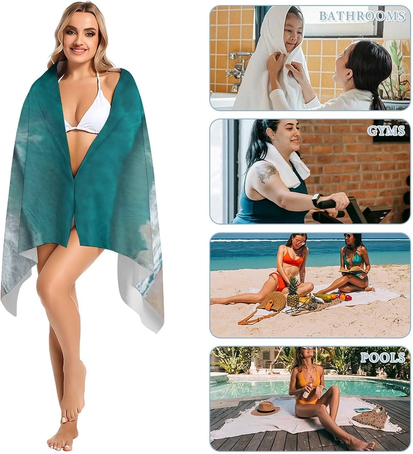 Personalized Oversized Beach Towel for Adults - Custom Name Large Beach Blanket Gift, Multipurpose Use as Picnic Mat, Kids Blanket, and Sunbathing Towel