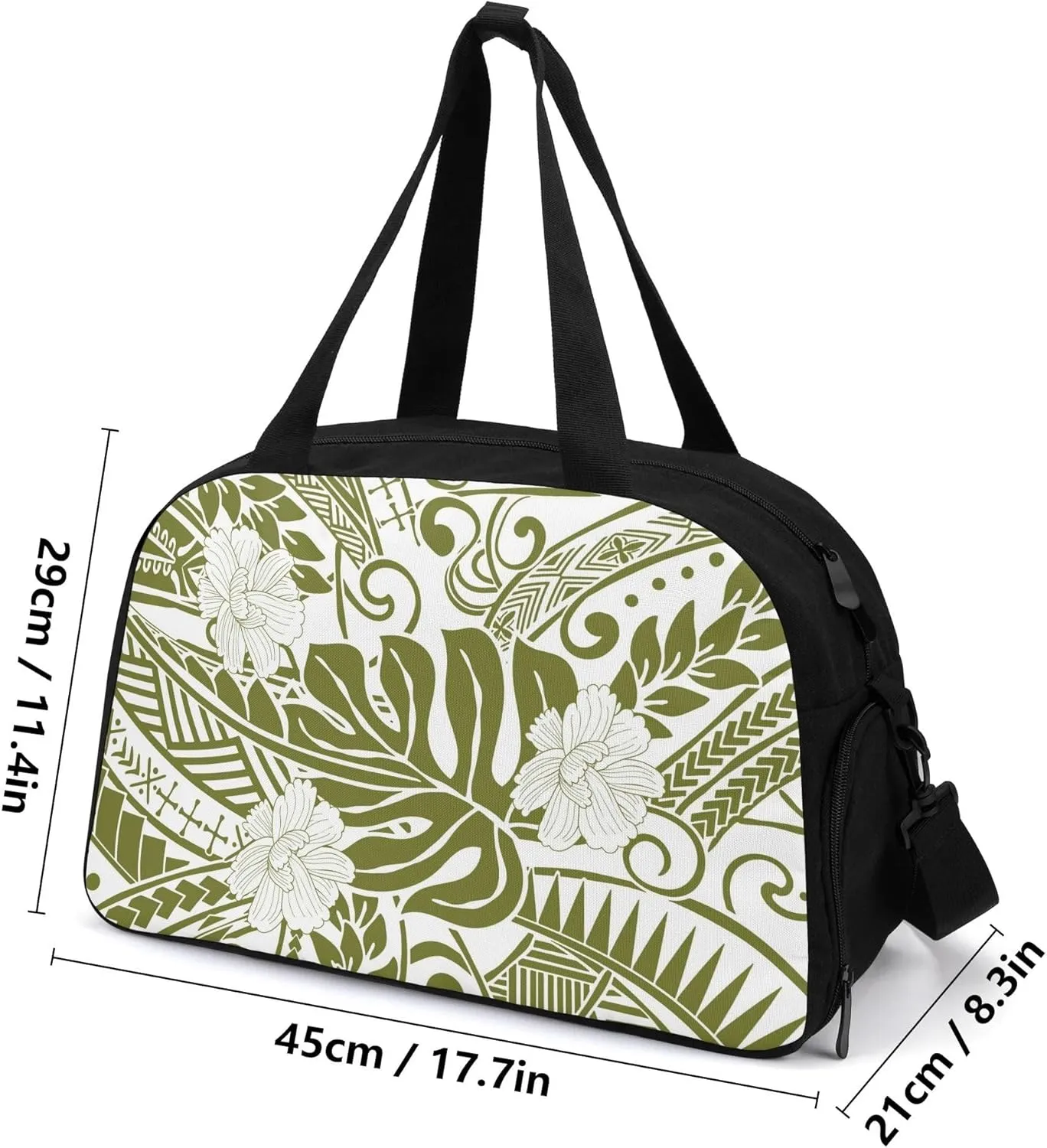 Personalized Travel Storage Bag Tote Polynesian Tribe Custom Handbag Large Capacity Wear Resistant Durable Handbag