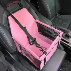 Pet Car Seat for Peugeot 2008 II/2008 I/2008 DKR/e-2008 P24/A94/A94 Facelift 2013-2023 2024 Dog Car Seat with Leash Portable Dog Bed for Car Washable Foldable Car Pet Bag,Pink