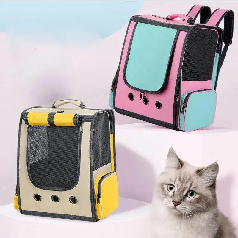 Pet Carrier Backpack - Breathable Dog and Cat Travel Bag