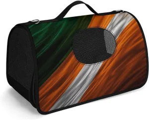 Pet Carrier, Soft Fabric Printed Pet Function Handbag, Breathable Mesh Soft Cushion, Pet Travel Portable Bag Carrier for Cat and Small Dog Home, 45X26X23.5cm