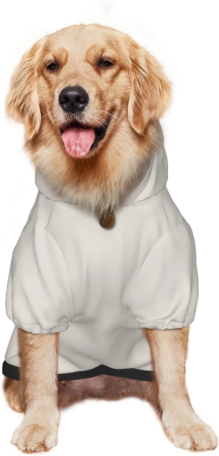 Pet Dog & Cat Hoodie, Basic Pet Clothes Hoodie Sweater with Hat, Color Beige Pet Hoodie, Multi-Color Soft and Warm Cute Casual Hoodie Sweatshirt for Medium Large Dogs, XXL