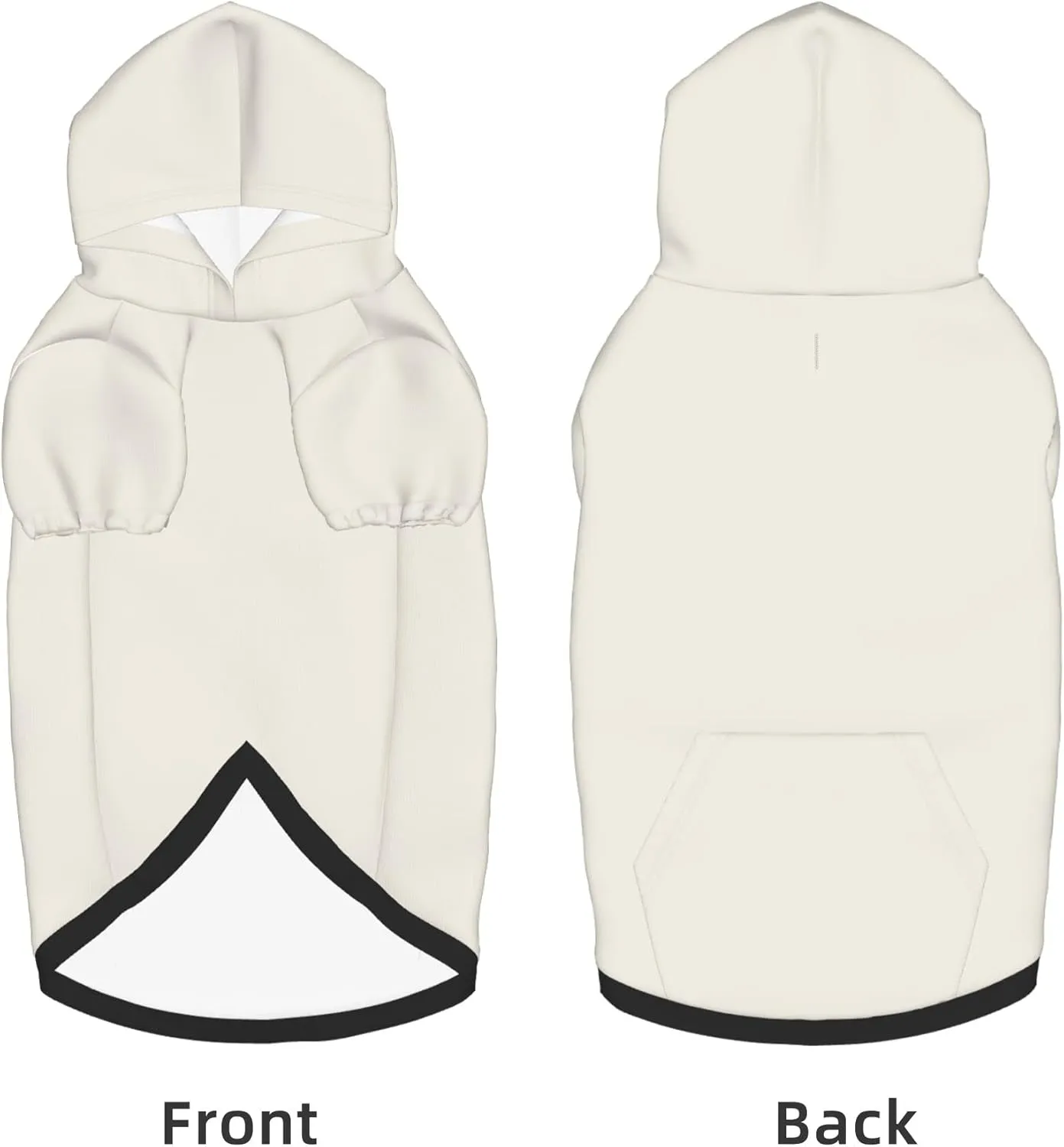 Pet Dog & Cat Hoodie, Basic Pet Clothes Hoodie Sweater with Hat, Color Beige Pet Hoodie, Multi-Color Soft and Warm Cute Casual Hoodie Sweatshirt for Medium Large Dogs, XXL