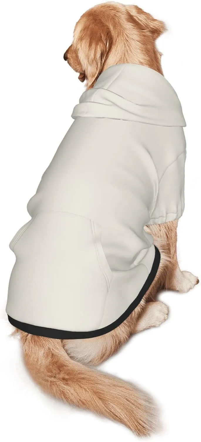Pet Dog & Cat Hoodie, Basic Pet Clothes Hoodie Sweater with Hat, Color Beige Pet Hoodie, Multi-Color Soft and Warm Cute Casual Hoodie Sweatshirt for Medium Large Dogs, XXL