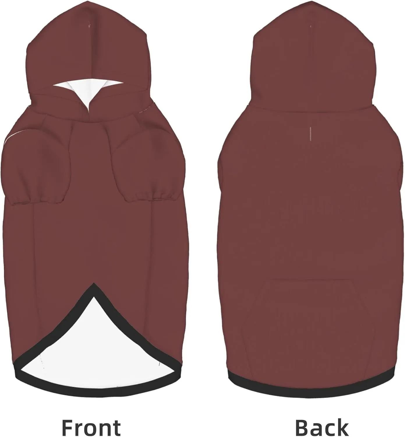 Pet Dog & Cat Hoodie, Basic Pet Clothes Hoodie Sweater with Hat, Color Burgundy Pet Hoodie, Multi-Color Soft and Warm Cute Casual Hoodie Sweatshirt for Medium Large Dogs, XXL