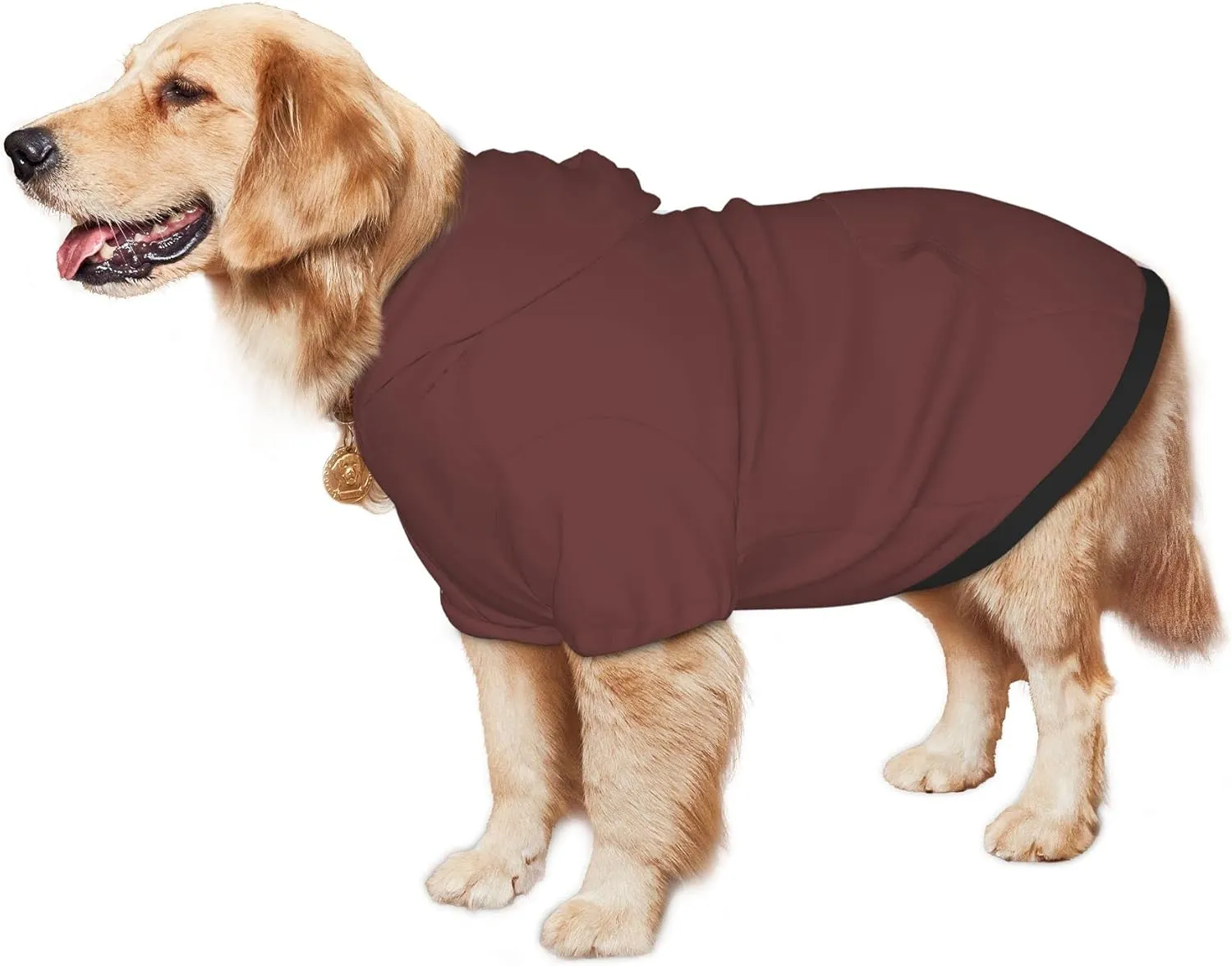 Pet Dog & Cat Hoodie, Basic Pet Clothes Hoodie Sweater with Hat, Color Burgundy Pet Hoodie, Multi-Color Soft and Warm Cute Casual Hoodie Sweatshirt for Medium Large Dogs, XXL