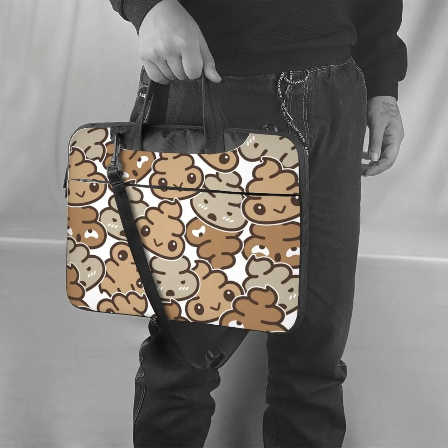 Pet French Bulldog Laptop Bag Classic Slim Briefcase Messenger Bag, Spacious, Ergonomic