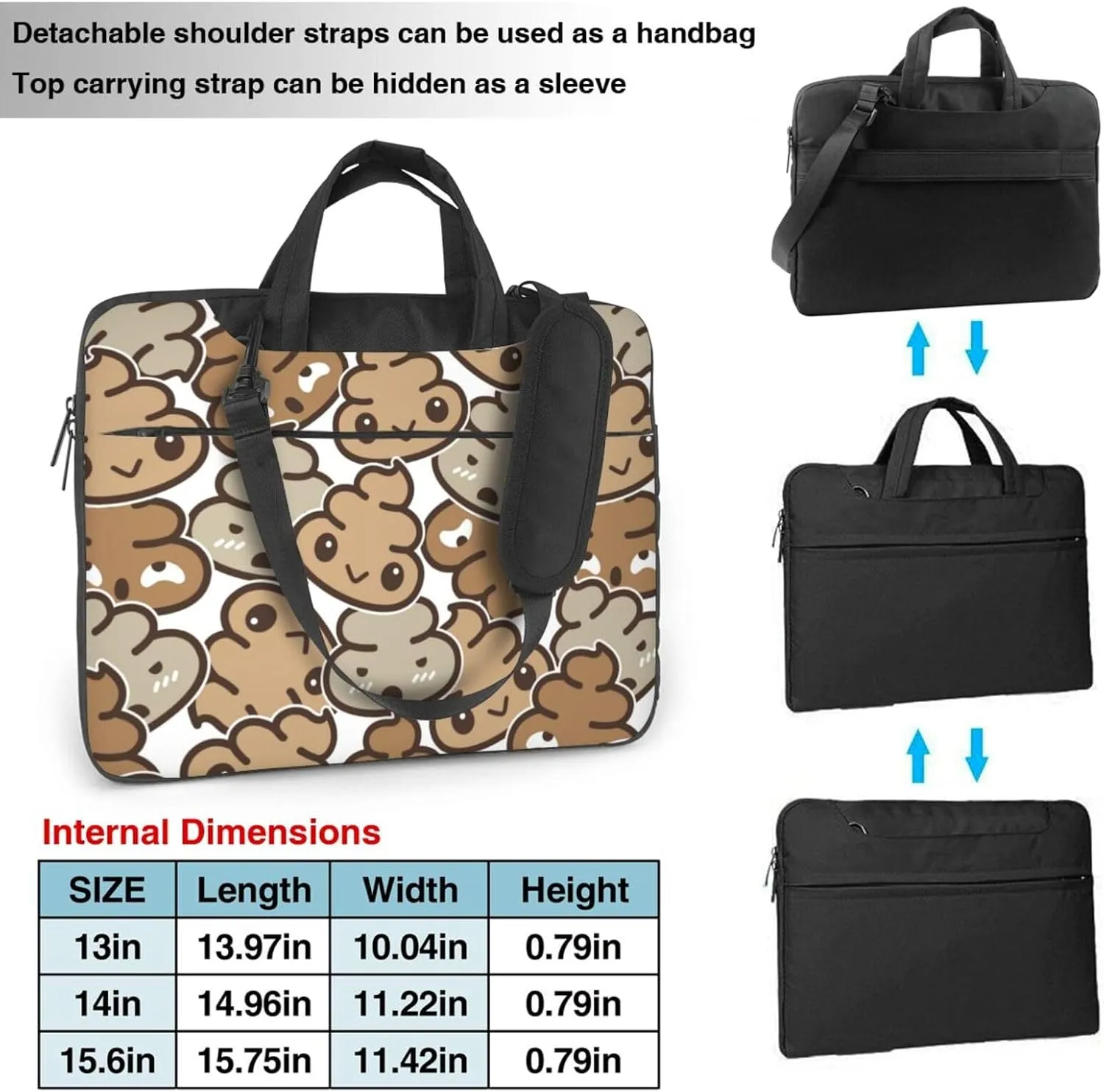 Pet French Bulldog Laptop Bag Classic Slim Briefcase Messenger Bag, Spacious, Ergonomic