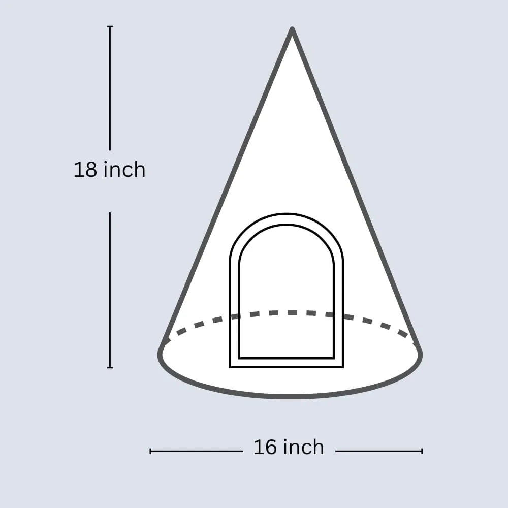 Pet Tent Cat Dog House Felt Cave Bed with Cushion&Bag Decorative Foldable Igloo Hut Teepee Small and Medium Suitable for Travel Warm in Winter Cool in Summer 16"x16"18" Grey (Gray, Small)