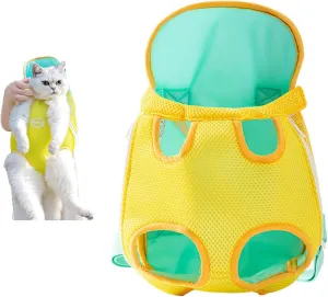Pet Travel Bag Kit for Cat Dog Carrier & Travel, Breathable Pet Out Bag, Outcrop, Pet Out Shoulder Bag Yellow and Green (Yellow and Green, Medium)