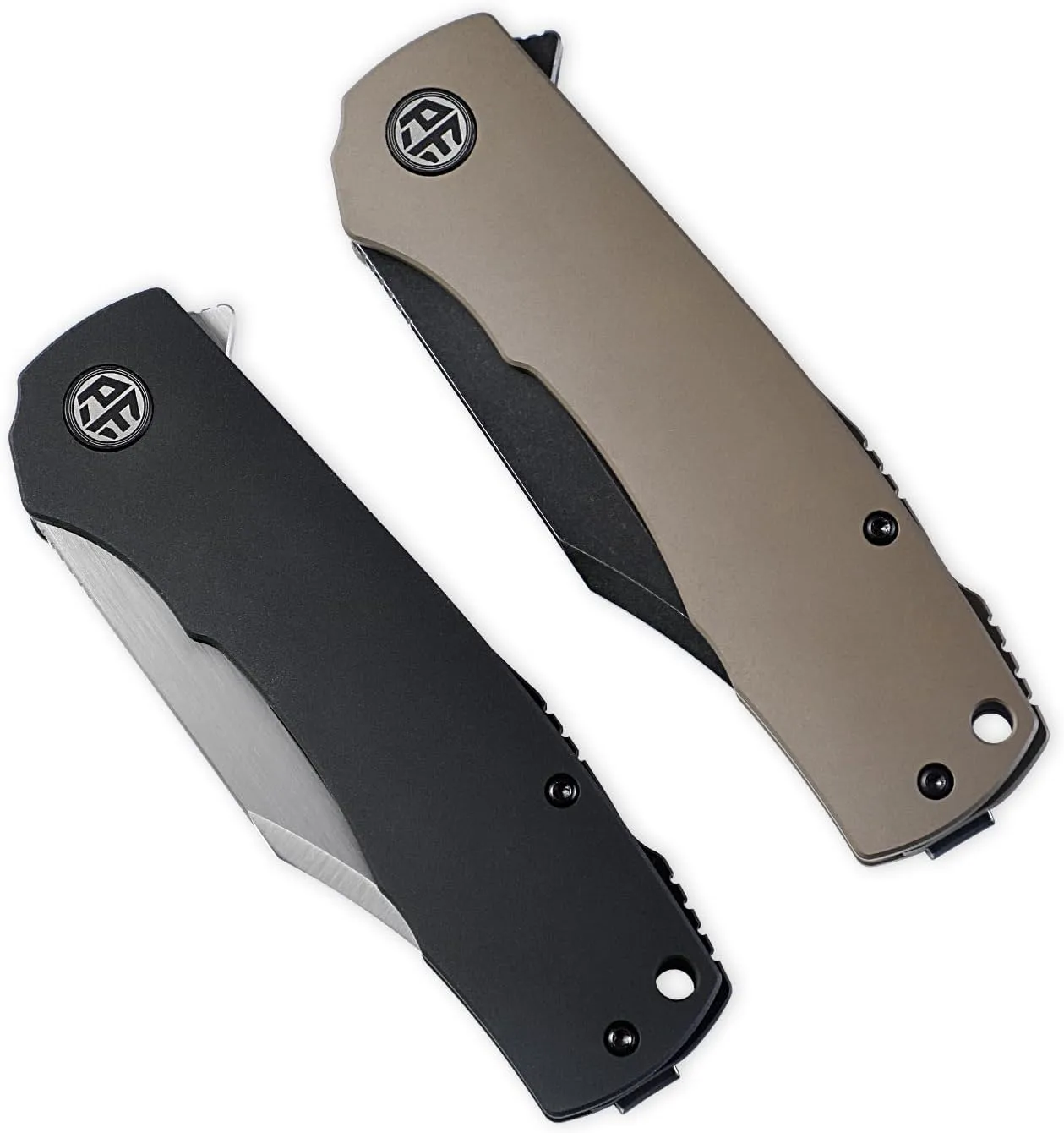 Petrified fish PFP03 Victor,3.58" K110 Satin Blade,140g Micarta Handel Flipper Liner lock Folding knife (Blue Satin)