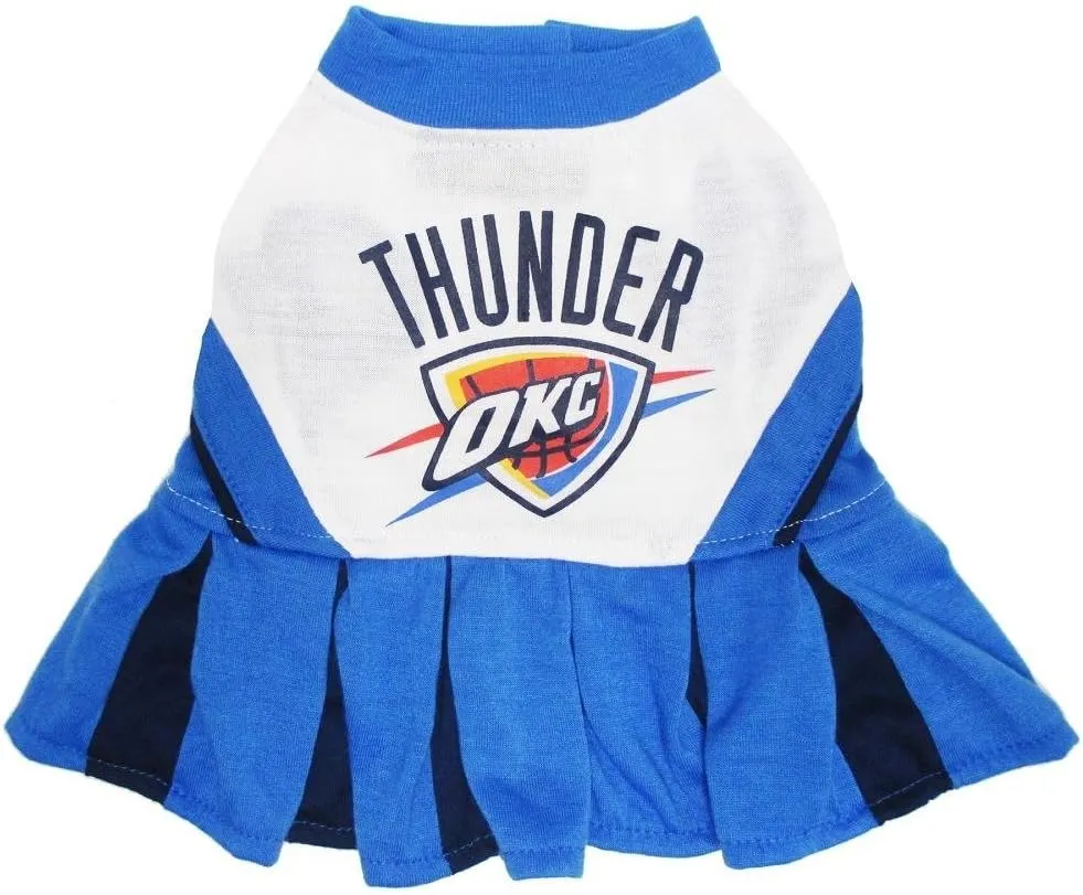 Pets First NBA Oklahoma City Thunder Dog Cheerleader Dress, Small