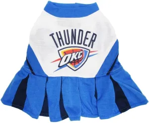 Pets First NBA Oklahoma City Thunder Dog Cheerleader Dress, Small