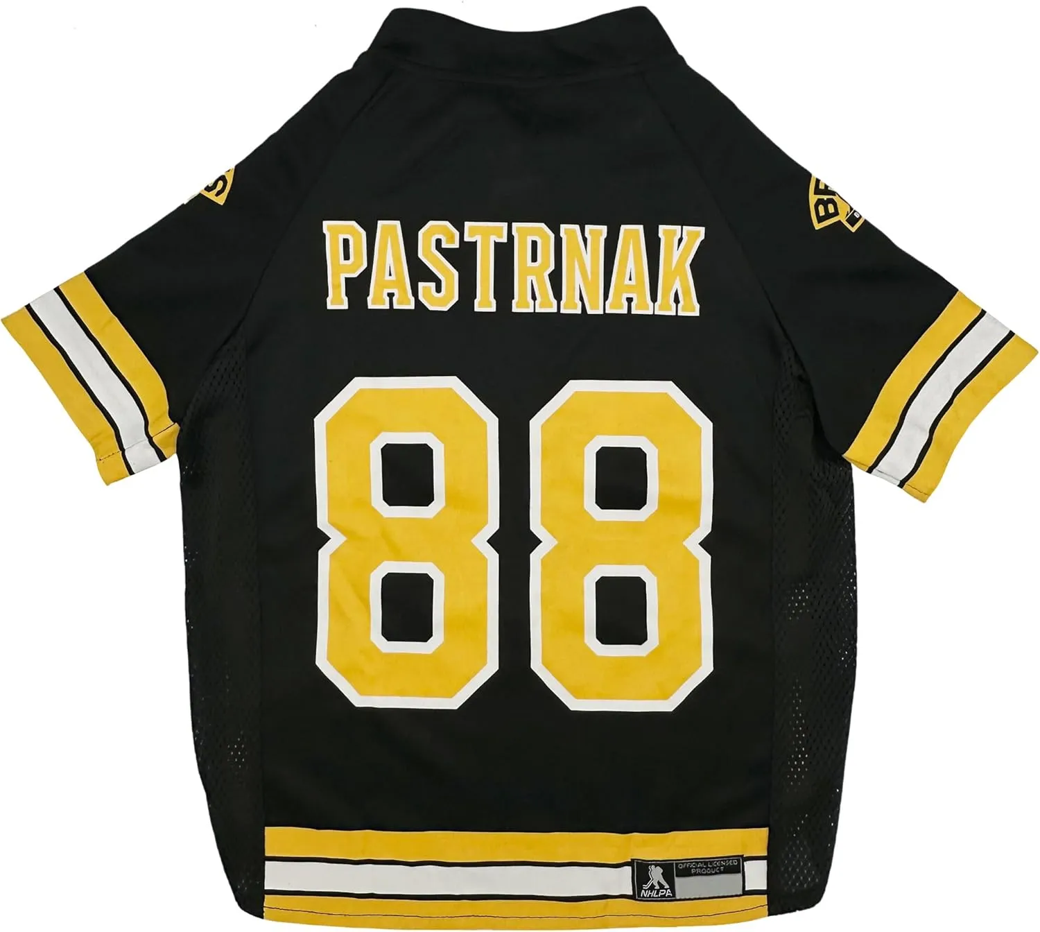 Pets First NHLPA David Pastrnak Mesh Jersey for Dogs & Cats, Boston Bruins Pasta-88 Dog Jersey, Size Small, Licensed Dog Jersey with Your Favorite Hockey Team Player