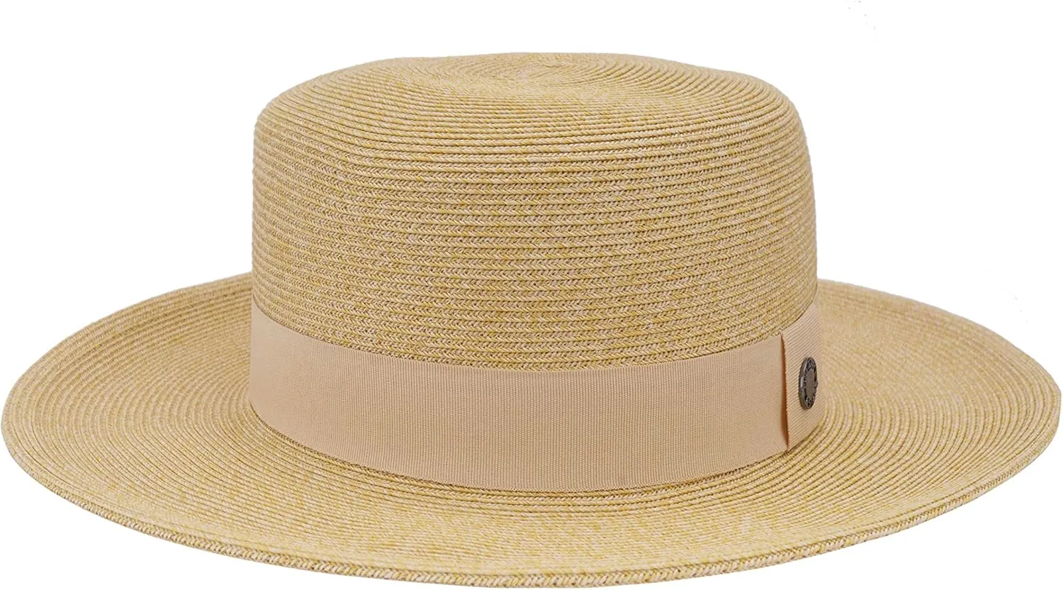Pineapple&Star Deor Boater Straw Sun Hat Beach Fine Braid UPF50  for Women Men