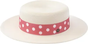 Pineapple&Star Deor Boater Straw Sun Hat Beach Fine Braid UPF50  for Women Men