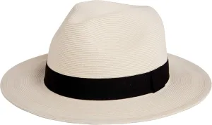 Pineapple&Star Sun Straw Fedora Beach Hat Fine Braid UPF50  for Unisex