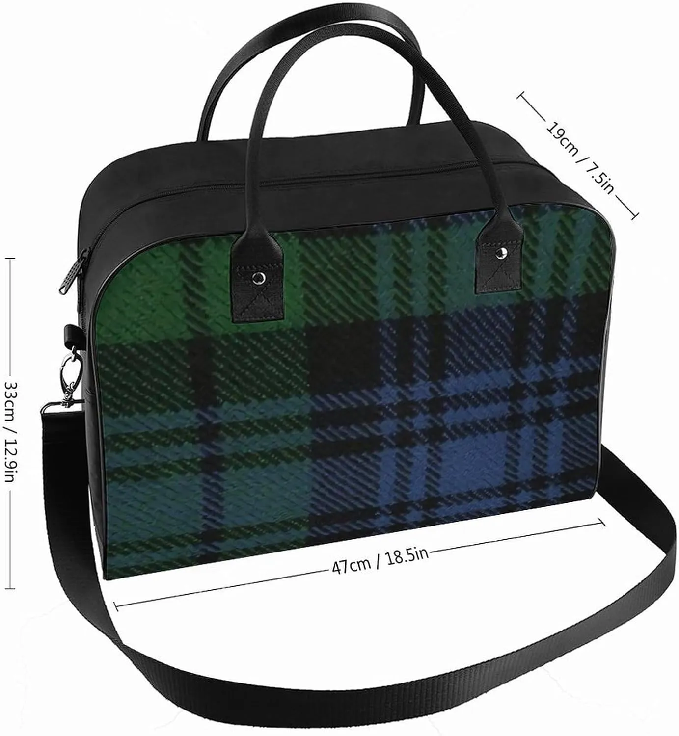 Pink Black Gray Argyle Fashionable Large Capacity Travel Handbag Unisex