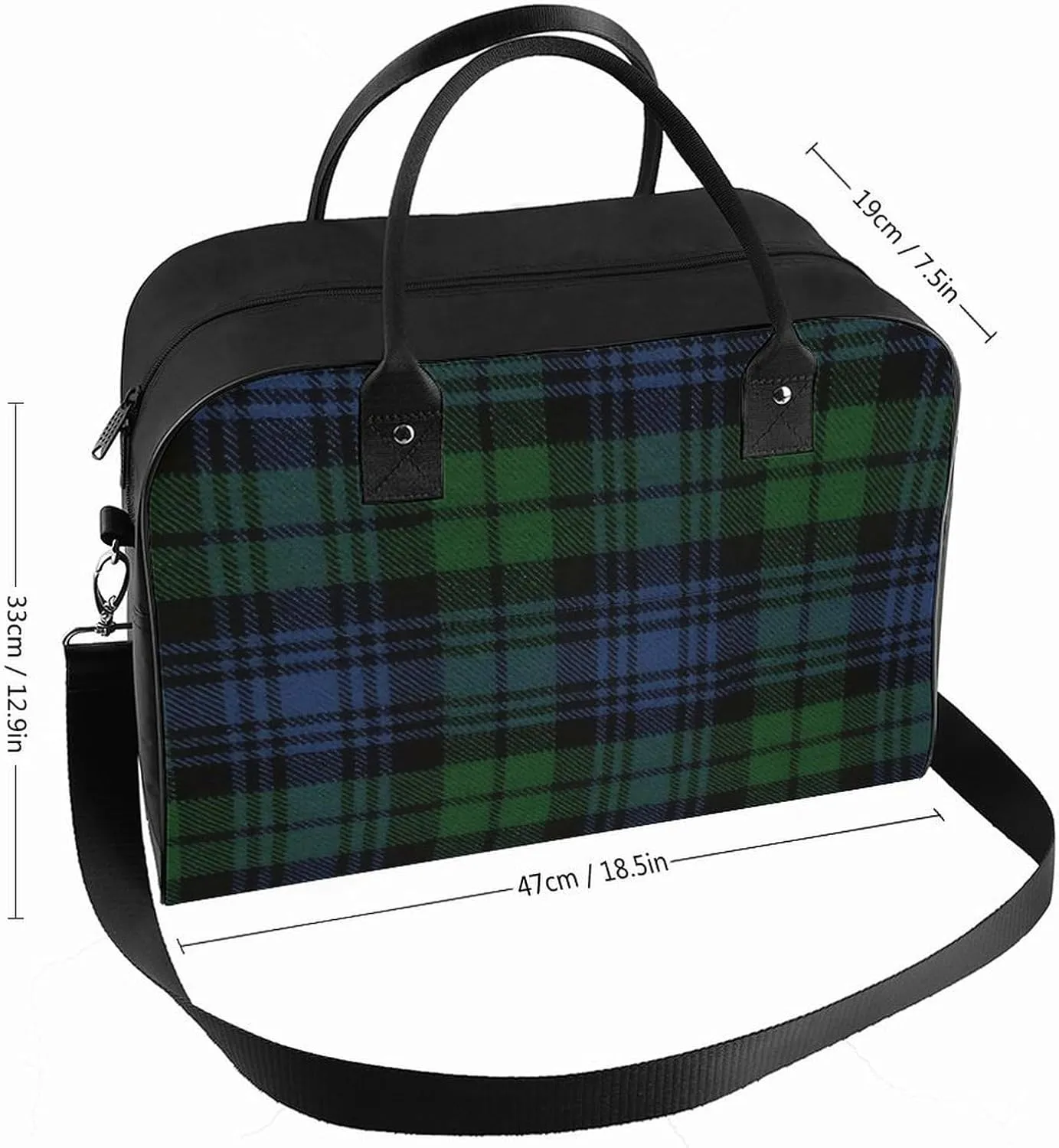 Pink Black Gray Argyle Fashionable Large Capacity Travel Handbag Unisex