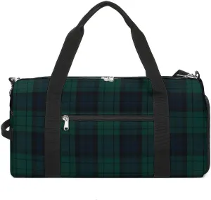 Pink Black Gray Argyle Portable Large Capacity Fully Printed Fitness Bag Unisex