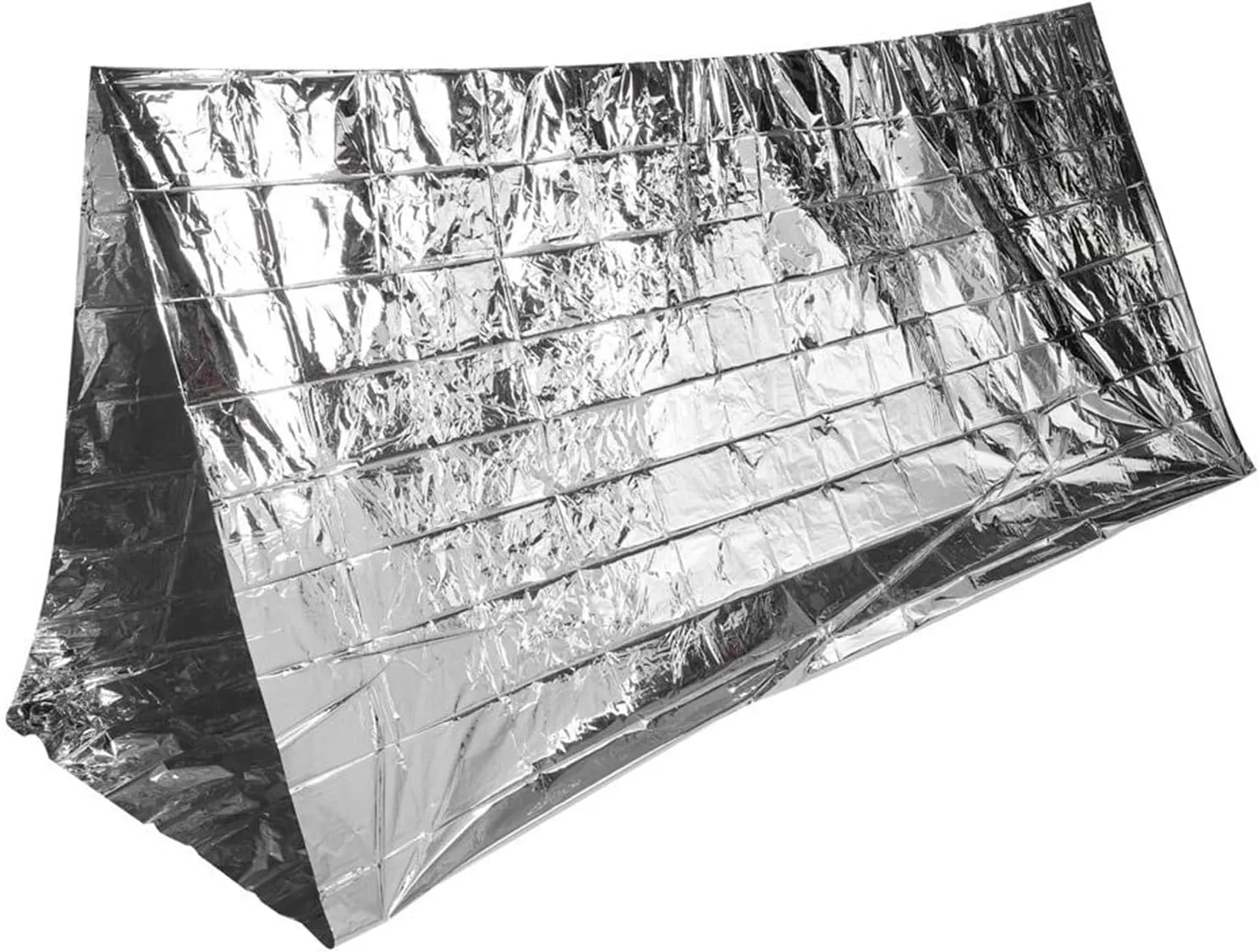 plplaaoo Emergency Survival Reflective Blanket Waterproof Outdoor First Aid Supplies for Camping Hiking Earthquake Rescue (Silver)