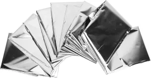 plplaaoo Emergency Survival Reflective Blanket Waterproof Outdoor First Aid Supplies for Camping Hiking Earthquake Rescue (Silver)