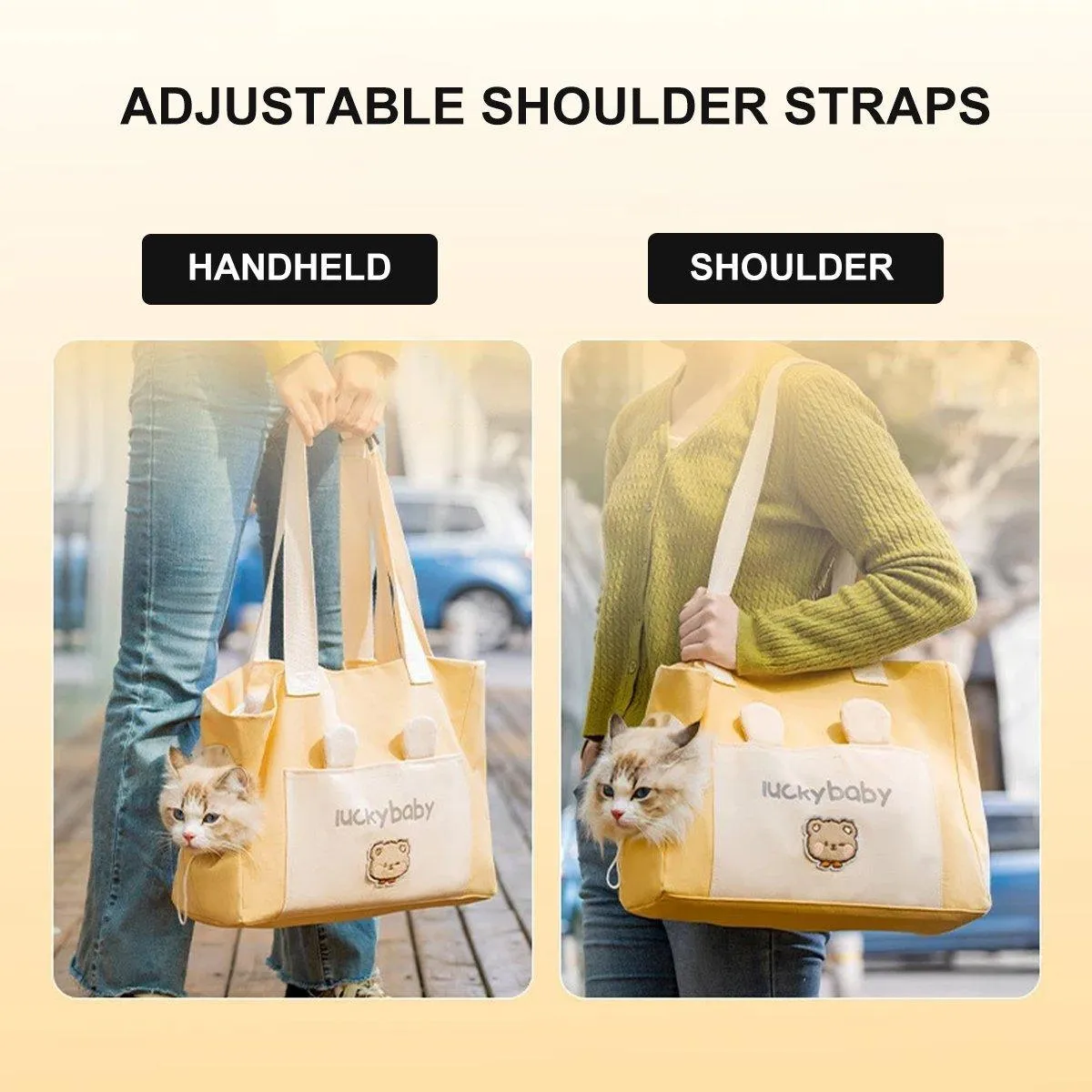 Portable Breathable Adjustable Crossbody Pet Carrier Bag Large Capacity for Pet