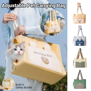 Portable Breathable Adjustable Crossbody Pet Carrier Bag Large Capacity for Pet
