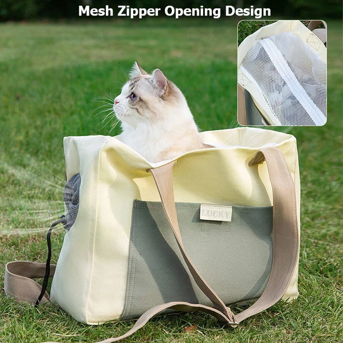 Portable Breathable Adjustable Crossbody Pet Carrier Bag Large Capacity for Pet