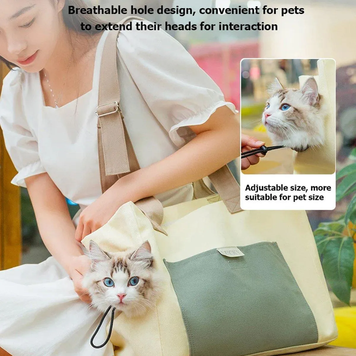 Portable Breathable Adjustable Crossbody Pet Carrier Bag Large Capacity for Pet
