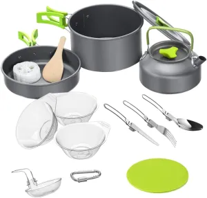 Portable Camping Stove Cookware Set Camping Cooking Accessories Outdoor Cooking Kit
