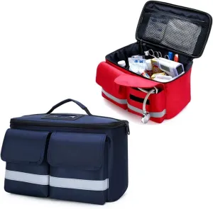 Portable First Aid Bag,High Capacity Family Medicine Kit, Waterproof Travel First Aid Kit,with Detachable Shoulder Strap(Red)